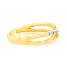 Load image into Gallery viewer, 9ct Yellow Gold Luminesce Lab Grown Ring with 7 Diamonds