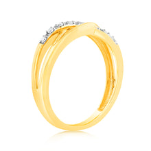 Load image into Gallery viewer, 9ct Yellow Gold Luminesce Lab Grown Ring with 7 Diamonds