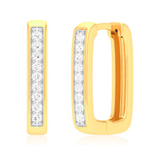 Load image into Gallery viewer, 1/4 Carat Luminesce Lab Grown Hoop Diamond Earring in 9ct Yellow Gold