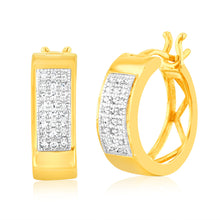 Load image into Gallery viewer, 1/6 Carat Luminesce Lab Grown Diamond Hoop Earring in 9ct Yellow Gold