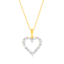 Load image into Gallery viewer, 1/2 Carat Luminesce Lab Grown Heart Pendant In 9ct Yellow Gold