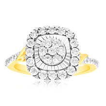 Load image into Gallery viewer, 1/10 Carat Luminesce Lab Grown Diamond Ring In 9ct Yellow Gold