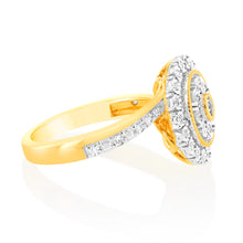 Load image into Gallery viewer, 9ct Yellow Gold Luminesce Lab Grown Cluster Ring with 35 Brilliant Diamonds