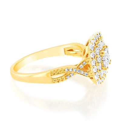 1/4 Carat Luminesce Lab Grown Diamond Ring in 9ct Yellow Gold