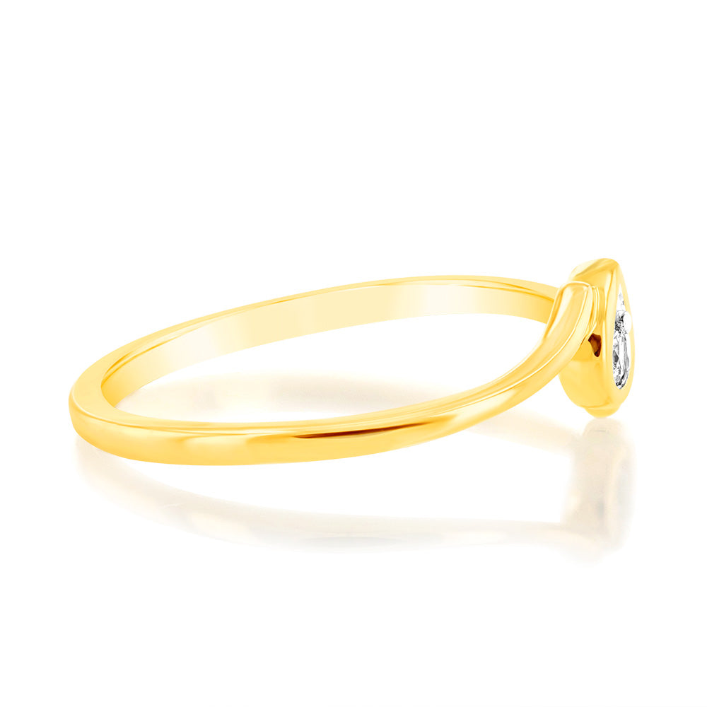 9ct Yellow Gold Luminesce Lab Grown Single Diamond Ring