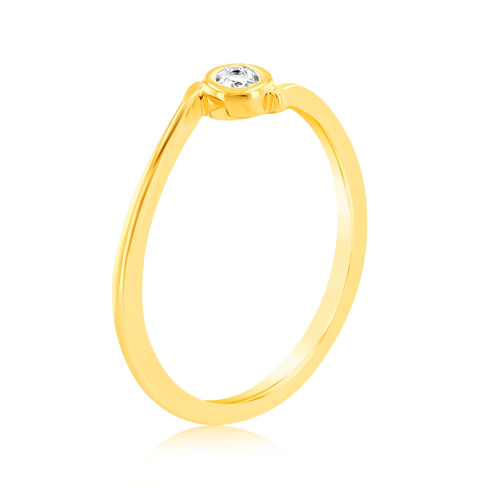 9ct Yellow Gold Luminesce Lab Grown Single Diamond Ring