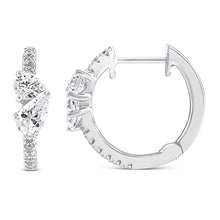 Load image into Gallery viewer, 10ct White Gold Luminesce Lab Grown Hoop 0.30 Carats Diamond Hoop Earrings