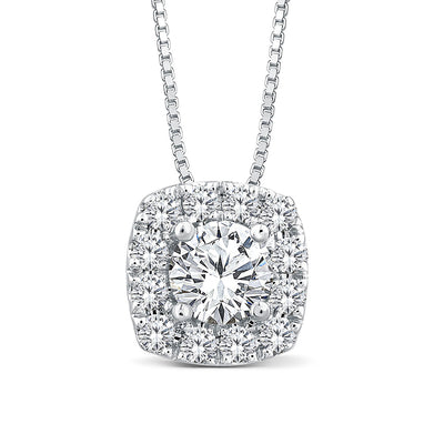 Luminesce Lab Grown 10ct White Gold 1/2 Carat Diamond Pendant