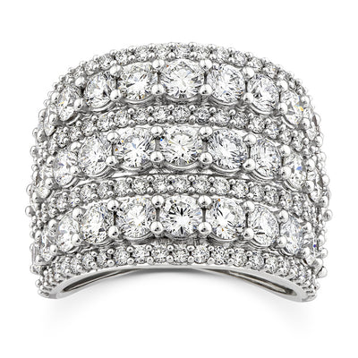 10ct White Gold Luminesce Lab Grown 3.95 Carat Diamond Ring SIZE N½