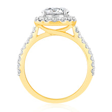 Load image into Gallery viewer, Certified Luminesce Lab Grown 2 Carat Solitaire Fancy Diamond Ring in 18ct Yellow Gold