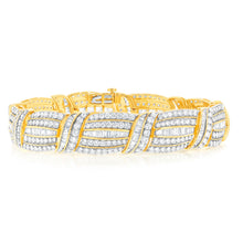 Load image into Gallery viewer, Luminesce Lab Grown 10.15Carat Brilliant Cut Diamond Bracelet In 9ct Yellow Gold