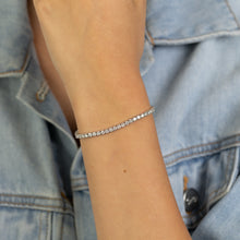 Load image into Gallery viewer, Luminesce Lab Grown 4 Carat Diamond Tennis Bracelet in Sterling Silver