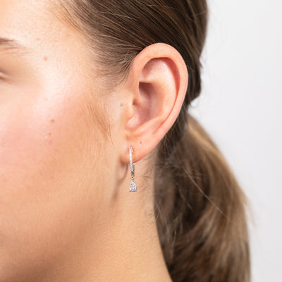 Luminesce Lab Grown 1/6 Carat Diamond Drop earring in 9ct Yellow Gold