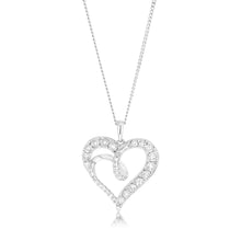 Load image into Gallery viewer, Luminesce Lab Grown Heart Shaped 0.14Ct Diamond Pendant in Sterling Silver