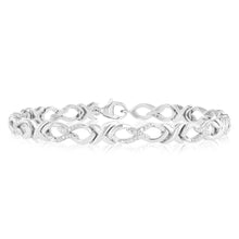 Load image into Gallery viewer, Luminesce Lab Grown Brilliant Cut Bezel Shape 0.09Ct Diamond Bracelet in Sterling Silver