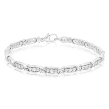 Load image into Gallery viewer, Luminesce Lab Grown Sterling Silver &amp; 0.08Ct Diamond Bracelet