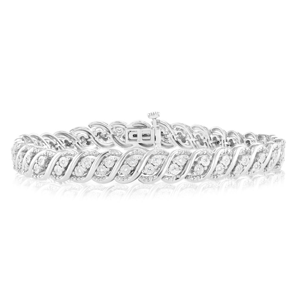 Luminesce Lab Grown 1/4Carat Diamond Bracelet in Sterling silver