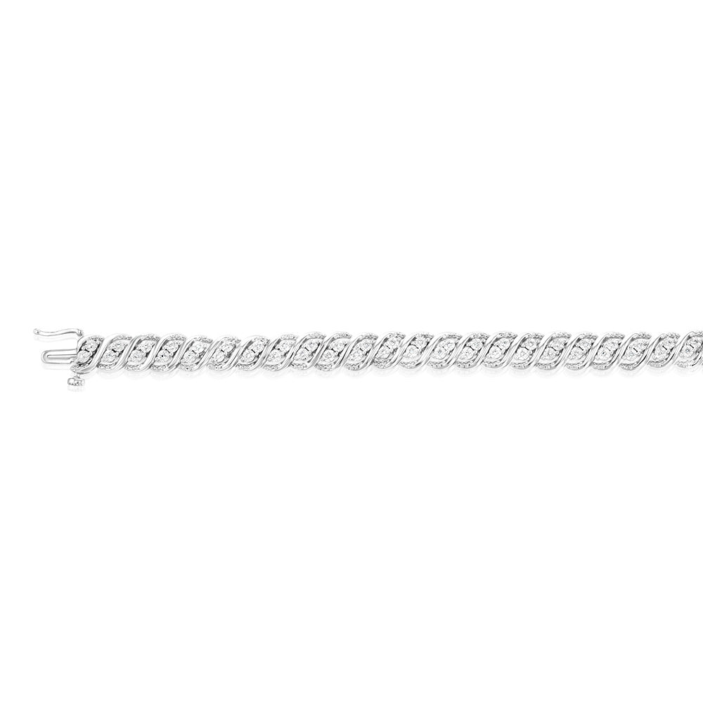 Luminesce Lab Grown 1/4Carat Diamond Bracelet in Sterling silver