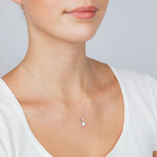 Load image into Gallery viewer, Luminesce Lab Grown 1/4 Carat Diamond Pendant in 9ct White Gold With adjustable Chain