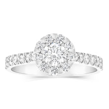 Load image into Gallery viewer, Luminesce Lab Grown 1Carat Solitaire Fancy Diamond Ring in 18ct White Gold