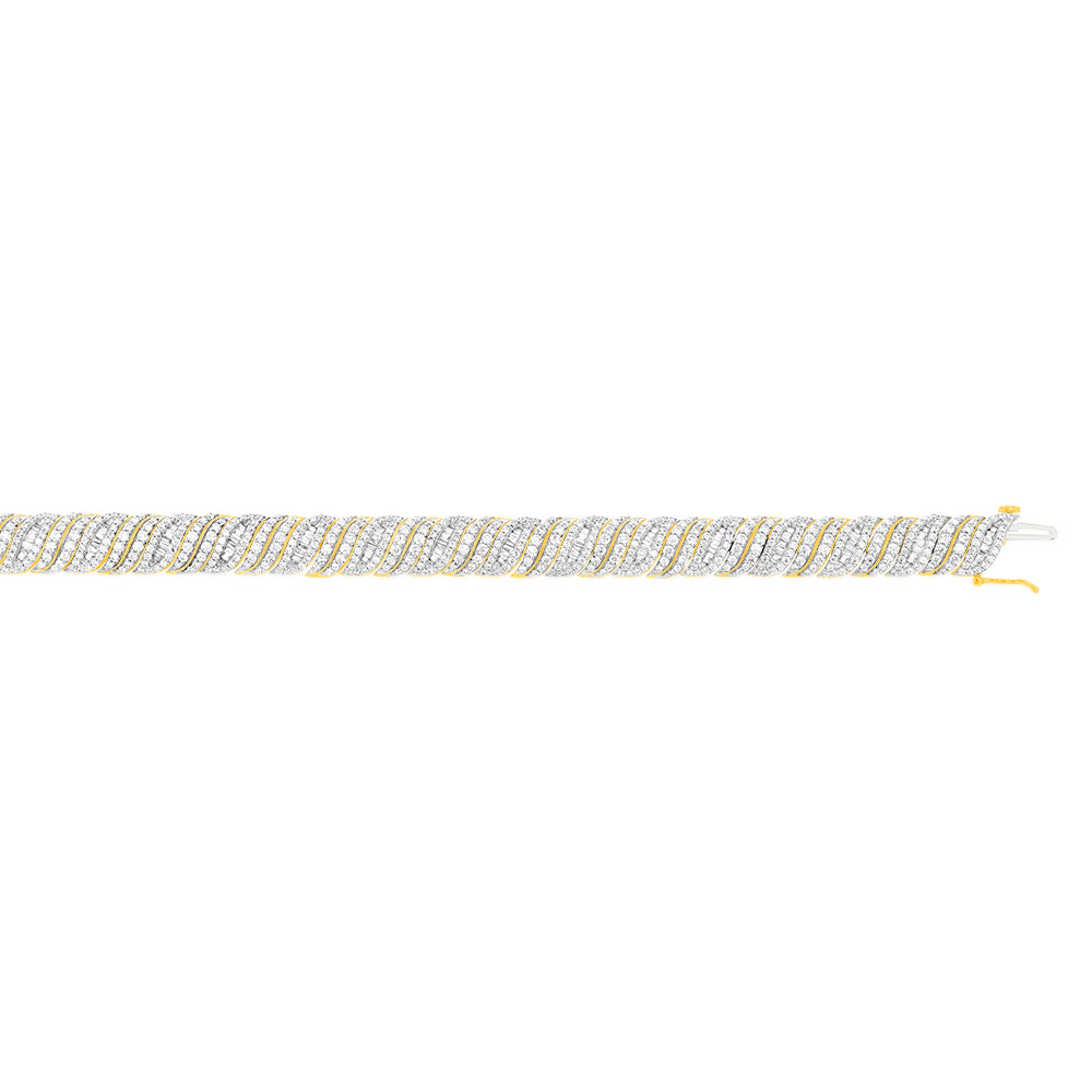 Luminesce Lab Grown 5 Carat Diamond Bracelet in 9ct Yellow Gold