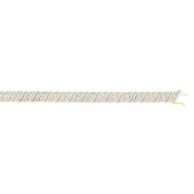 Luminesce Lab Grown 5 Carat Diamond Bracelet in 9ct Yellow Gold
