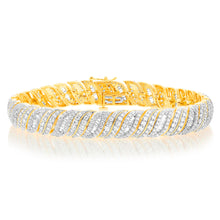 Load image into Gallery viewer, 5 Carat Luminesce Lab Grown Diamond Bracelet in 9ct Yellow Gold