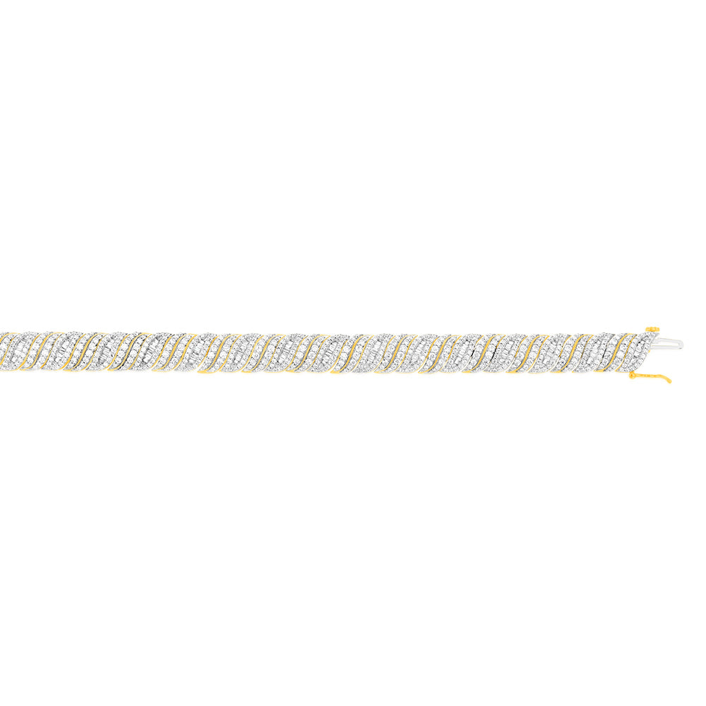 5 Carat Luminesce Lab Grown Diamond Bracelet in 9ct Yellow Gold