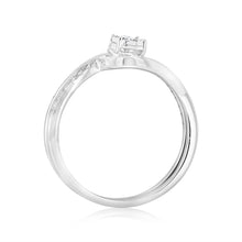 Load image into Gallery viewer, Luminesce Lab Grown 1/4 Carat Diamond Bridal Set Ring in 9ct White Gold