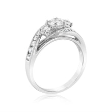 Load image into Gallery viewer, Luminesce Lab Grown 1Carat Solitaire Fancy Diamond Ring in 9ct White Gold