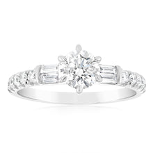 Load image into Gallery viewer, Luminesce Lab Grown 9ct White Gold 1 Carat Solitaire Fancy Diamond Ring