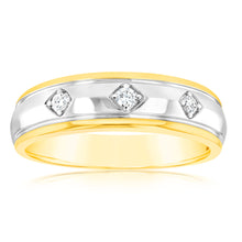 Load image into Gallery viewer, Luminesce Lab Grown 1/10 Carat Ring in 9ct Yellow &amp; White Gold