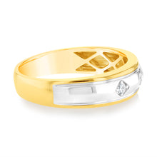 Load image into Gallery viewer, Luminesce Lab Grown 1/10 Carat Ring in 9ct Yellow &amp; White Gold