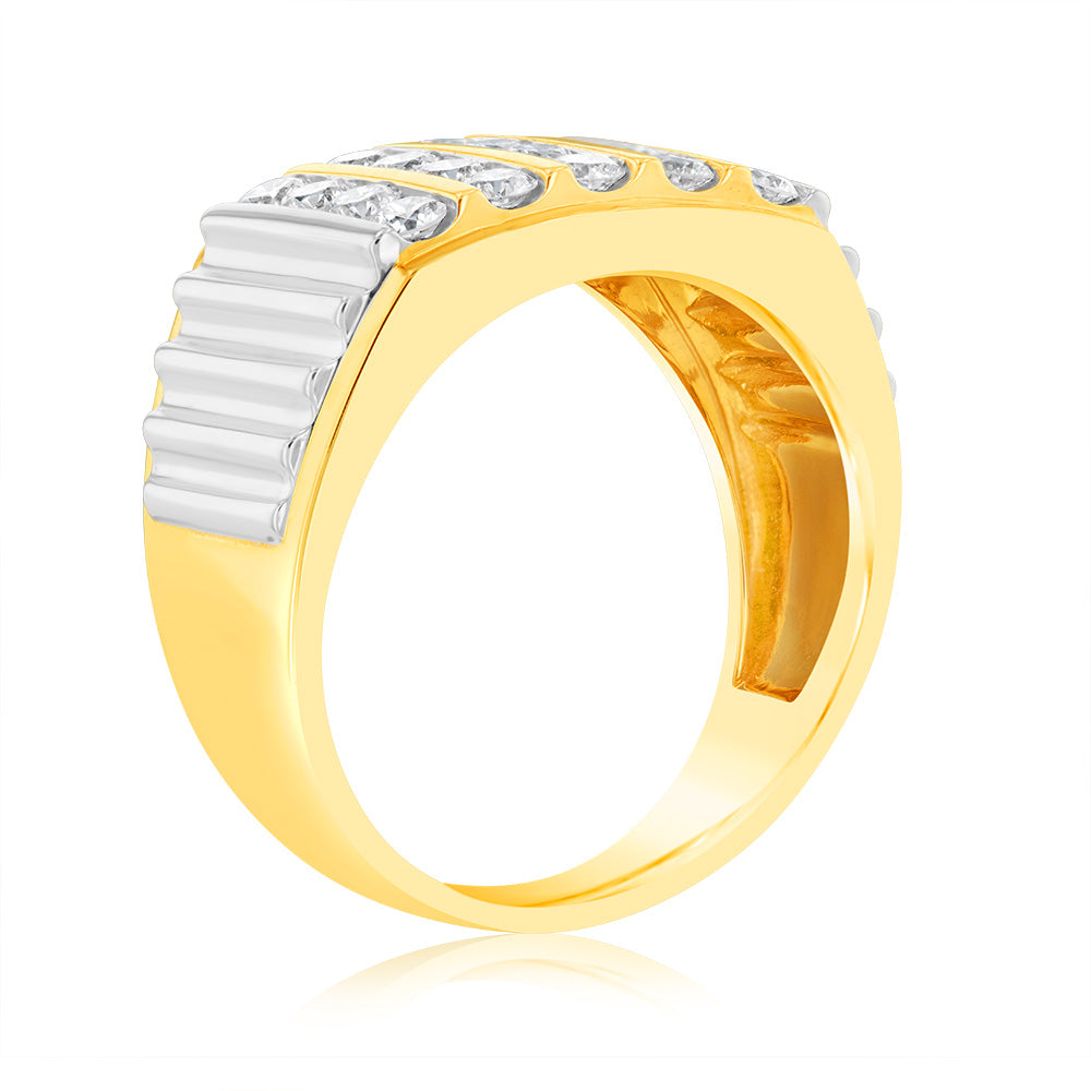 Luminesce Lab Grown 1.25 Carat Ring in 9ct Yellow White Gold