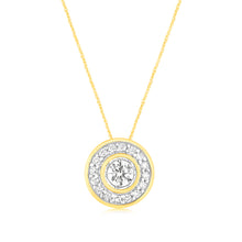 Load image into Gallery viewer, Luminesce Lab Grown 1/4Carat Diamond Bezel Pendant with Chain in 9ct Yellow Gold