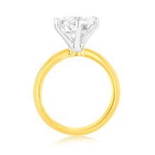 Load image into Gallery viewer, Luminesce Lab Grown 4Carat Certified Diamond Solitaire Ring in 18ct Yellow Gold