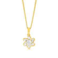 Load image into Gallery viewer, Luminesce Lab Grown Flower Shaped with Single Small Diamond in 9ct Yellow Gold