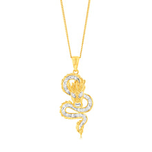 Load image into Gallery viewer, Luminesce Lab Grown 1/10 Carat Dragon Diamond Pendant in 9ct Yellow Gold