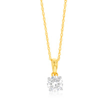 Load image into Gallery viewer, Luminesce Lab Grown 1/2 Carat Diamond Solitaire Pendant on 9ct Yellow Gold Adjustable Chain