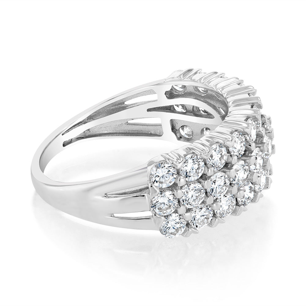 Luminesce Lab Grown 2 Carat Diamond Ring in Sterling Silver