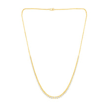 Load image into Gallery viewer, Luminesce Lab Grown 2 Carats Diamond Cable Chain Necklace in 9ct Yellow Gold