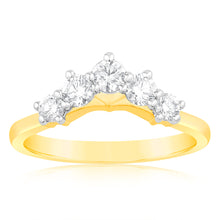 Load image into Gallery viewer, Luminesce Lab Grown 1/2 Carat Eternity Curve Diamond Ring in 18ct Yellow Gold