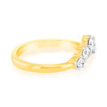 Load image into Gallery viewer, Luminesce Lab Grown 1/2 Carat Eternity Curve Diamond Ring in 18ct Yellow Gold