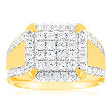 Load image into Gallery viewer, Luminesce Lab Grown 1.25 Carat Gents Diamond Ring in 9ct Yellow Gold