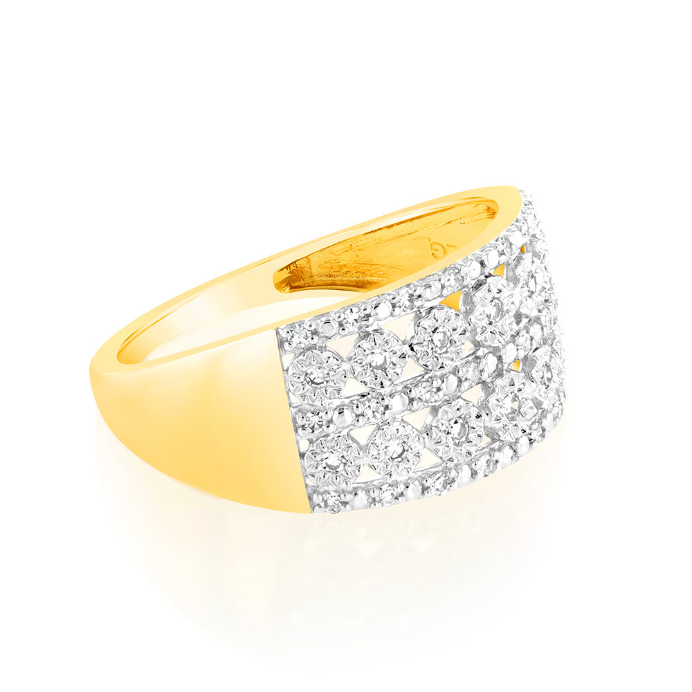 Luminesce Lab Grown 1/6 Carat Diamond Ring in 9ct Yellow Gold