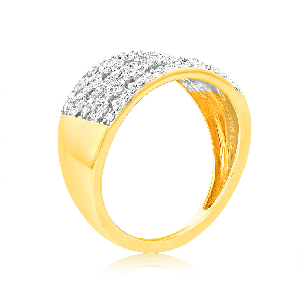 Luminesce Lab Grown 1/6 Carat Diamond Ring in 9ct Yellow Gold