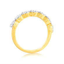 Load image into Gallery viewer, Luminesce Lab Grown 9ct Yellow Gold Ring in 14 Diamonds