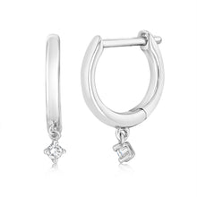 Load image into Gallery viewer, Luminesce Lab Grown 9ct White Gold Earrings in 2 Diamonds