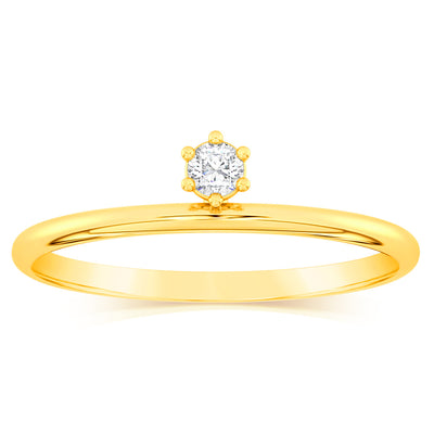 Luminesce Lab Grown 0.05Ct Diamond Ring in 9ct Yellow Gold
