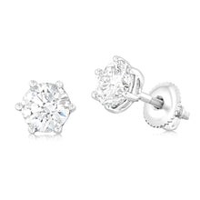 Load image into Gallery viewer, Luminesce Lab Grown 2 Carat Diamond Stud earrings in 9ct White Gold